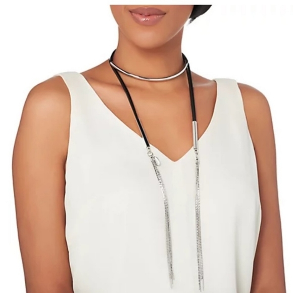 QVC Jewelry - CARA New York Couture Black/Silver Necklace